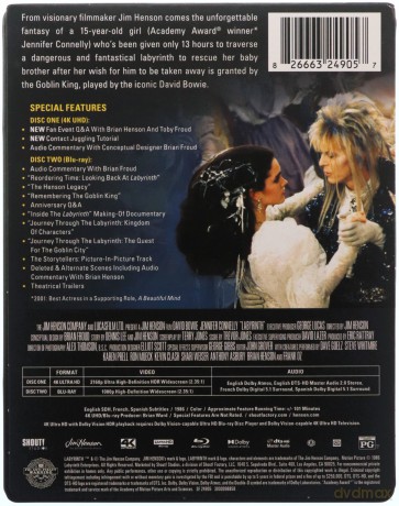 Labyrinth (Labirynt) (steelbook) [Blu-Ray 4K]+[Blu-Ray]