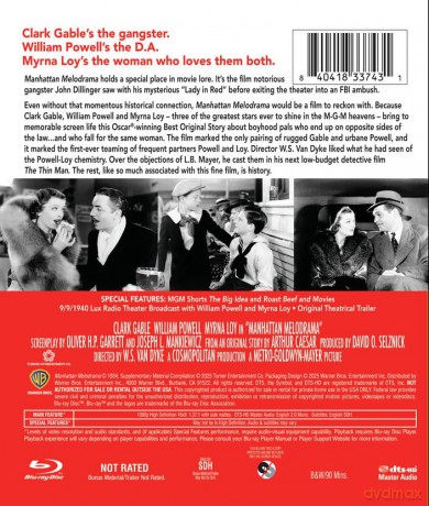 Manhattan Melodrama (Wielki gracz) [Blu-Ray]