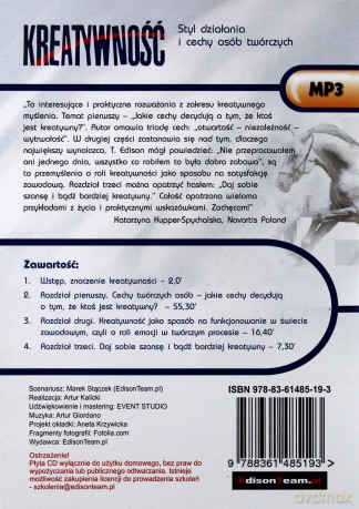 Kreatywność. Styl Działania I Cechy Osób Twórczych - Stączek Marek [Audobook]