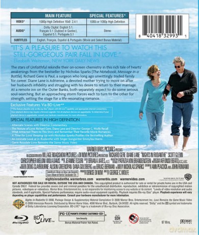 Nights In Rodanthe (Noce w Rodanthe) [Blu-Ray]