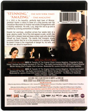 Nosferatu the Vampyre (Nosferatu - wampir) [Blu-Ray 4K]+[Blu-Ray]