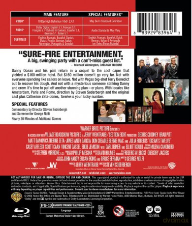 Ocean's Twelve (Ocean's Twelve: Dogrywka) [Blu-Ray]
