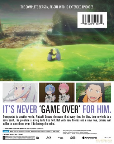 Re:ZERO -Starting Life in a Another World- Season 1 (Re: Życie od zera w innym świecie) (steelbook) [4xBlu-Ray]