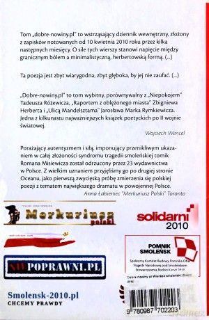 Dobre - Nowiny.Pl Wiersze Smoleńskie - Misiewicz Roman [KSIĄŻKA]