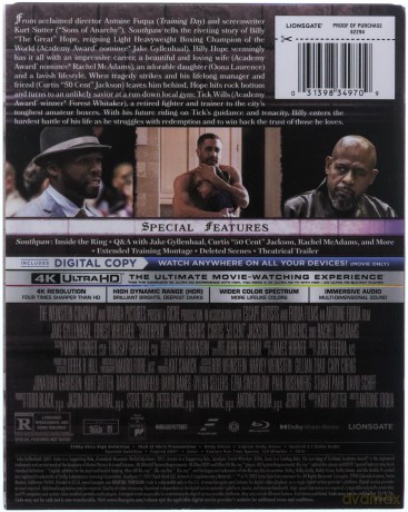 Southpaw (Do utraty sił) (steelbook) [Blu-Ray 4K]+[Blu-Ray]