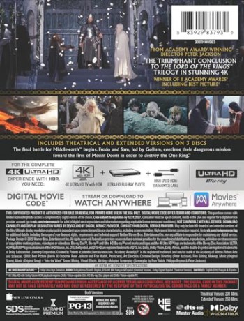 The Lord of the Rings: The Return of the King (Steelbook) [DVD]