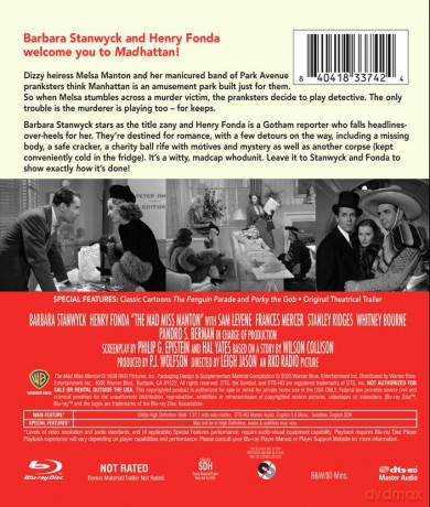 The Mad Miss Manton (Szalona panna Manton) [Blu-Ray]