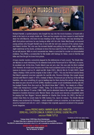 The Studio Murder Mystery [DVD]
