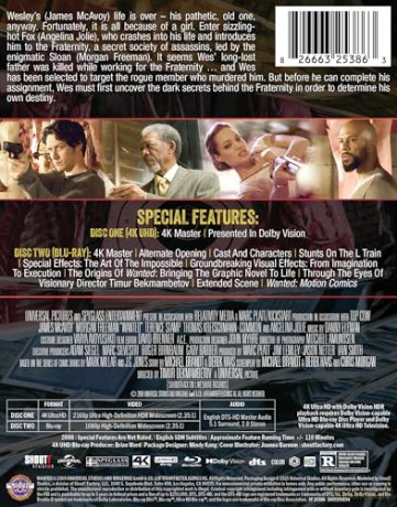 Wanted (Wanted: Ścigani) (steelbook) [Blu-Ray 4K]+[Blu-Ray]
