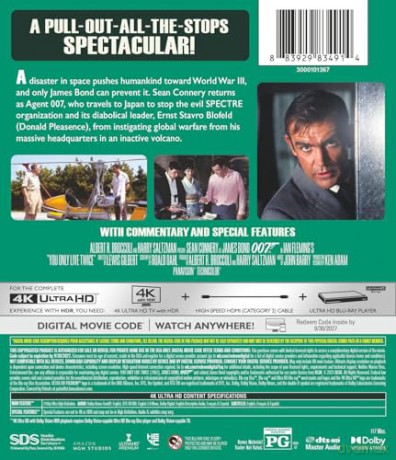 007 James Bond You Only Live Twice (Żyje się tylko dwa razy) [Blu-Ray 4K]