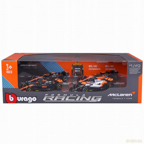 Bburago Model 1:43 zestaw Bolidów F1 #4 Lando Norris Mclaren MCL36 MCL60 18-38096