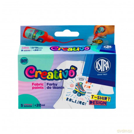 Farby do tkanin Astra Creativo 5x20ml