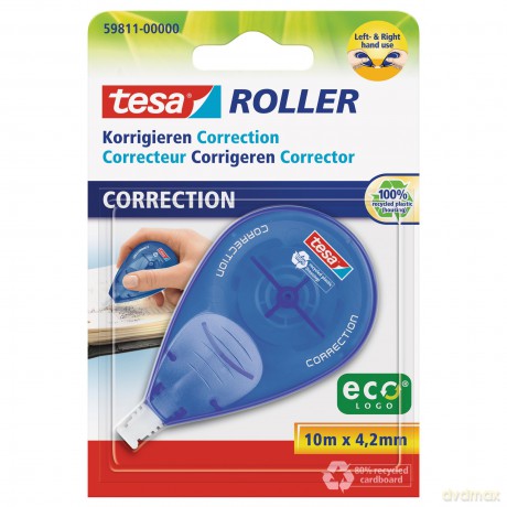 Korektor w taśmie Tesa Ecologo blister 10mx4,2mm