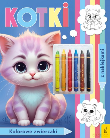 Kotki. Kolorowanka z kredkami - Opracowanie zbiorowe