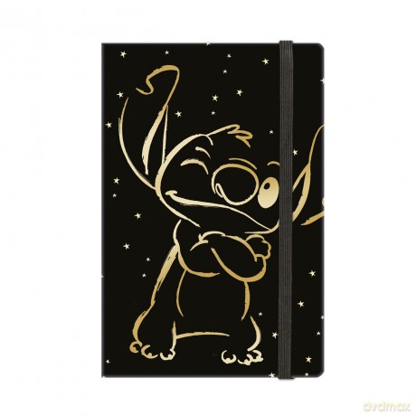 Notes A5 80k. linia z gumką Disney Gold Stitch wzór 3