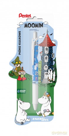 Pióro kulkowe EnerGel Muminki dom BL77MM6