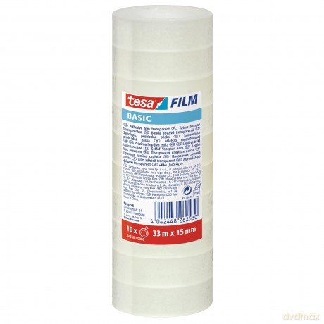 Taśma biurowa Tesa Basic słupek 10 szt. 33mx15mm