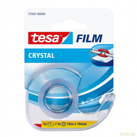 Taśma biurowa Tesafilm Crystal + dyspenser 10mx19mm
