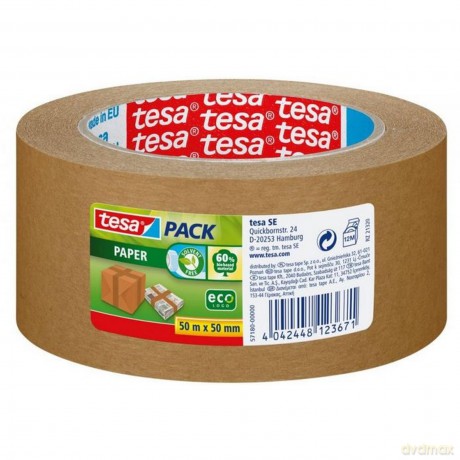 Taśma pakowa papierowa Tesapack brązowa 50mx50mm