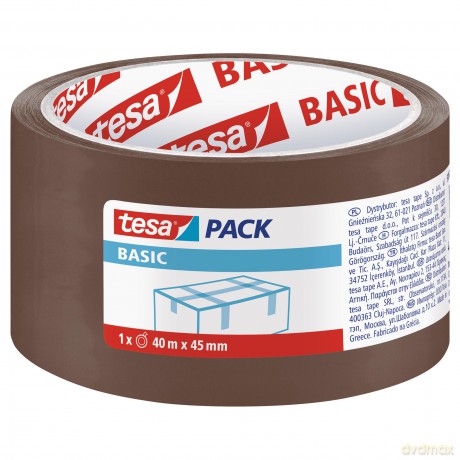 Taśma pakowa Tesa Basic brązowa 40mx45mm