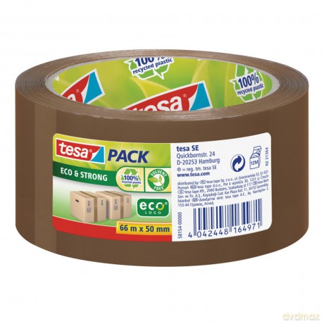 Taśma pakowa Tesa Ecologo brązowa 66mx50mm