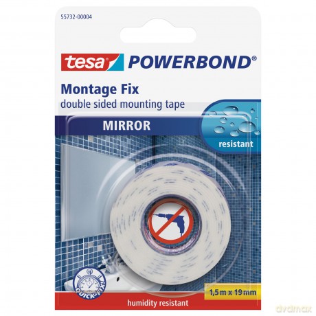 Taśma Tesa Powerbond Mirror biała 1,5m x19mm