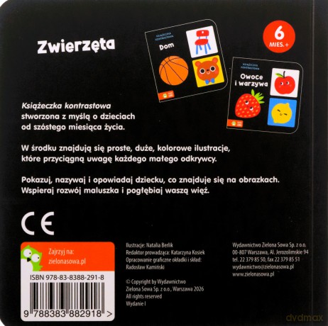 Zwierzęta. Książeczka kontrastowa - Opracowanie zbiorowe