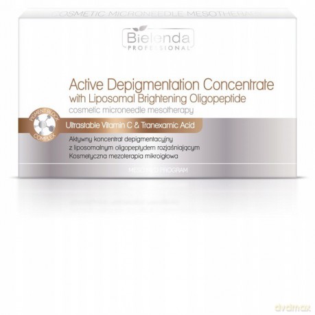 BIELENDA PROFESSIONAL Aktywny koncentrat depigmentacyjny z liposomalnym oligopeptydem rozjaśniającym 10 x 3 ml