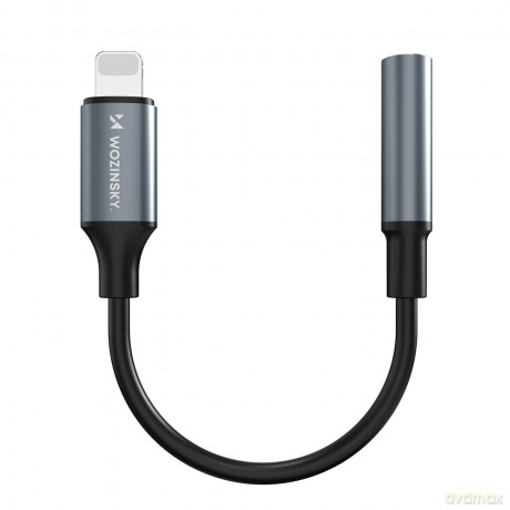 Adapter Wozinsky WALJ-01 Lightning - mini jack 3,5mm - czarny