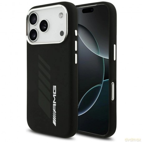 Etui AMG Silicone Oversize Rhombs MagSafe na iPhone 17 Pro - czarne