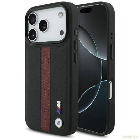 Etui BMW M Perforated Stripe Logo MagSafe na iPhone 17 Pro - czerwone