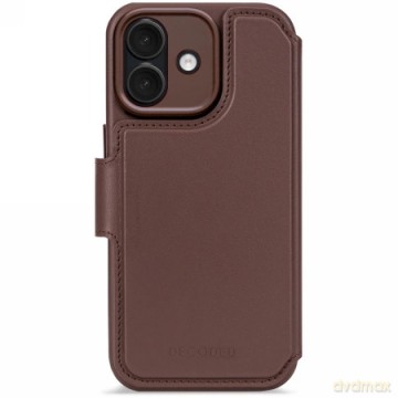 Etui Decoded Leather Detachable Wallet MagSafe na iPhone 17 - brązowe