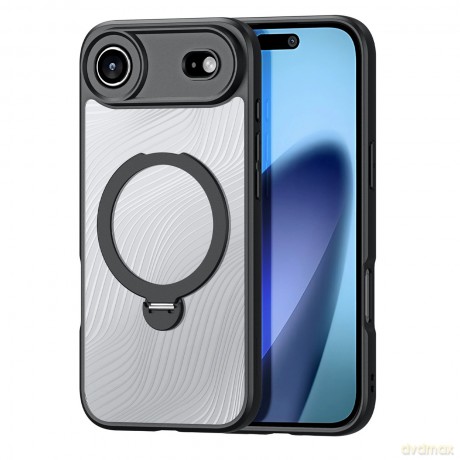 Etui Dux Ducis Aimo Mag z pierścieniem magnetycznym i podstawką na iPhone 17 Air - czarne