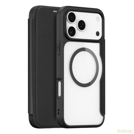 Etui Dux Ducis Skin X Pro na iPhone 17 Pro z portfelem, kompatybilne z MagSafe - czarne