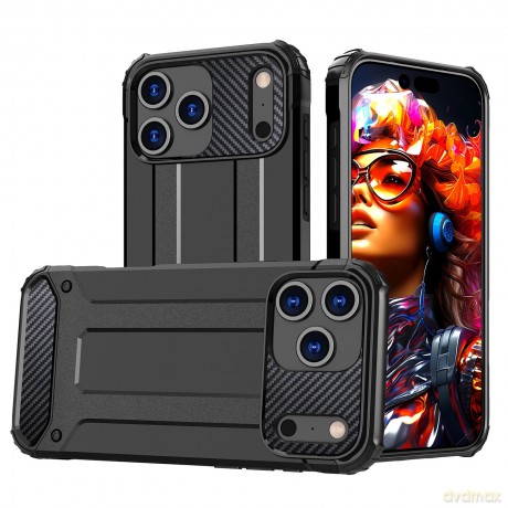 Etui Hybrid Armor na iPhone 17 Pro Max pancerne - czarne