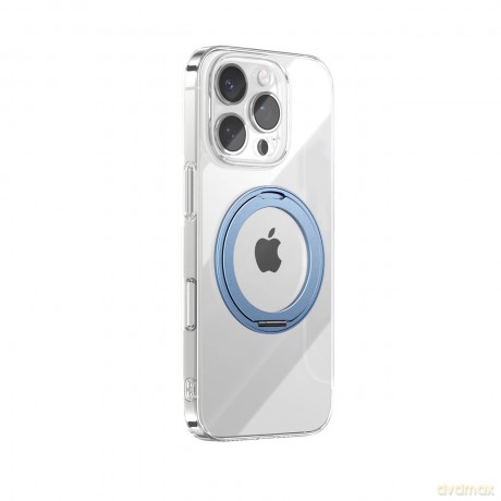 Etui Joyroom JR-16JL6 na iPhone 16 Pro Max ultracienkie kompatybilne z MagSafe z ringiem-podstawką 360° - niebieskie