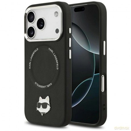 Etui Karl Lagerfeld Choupette Pin MagSafe do iPhone 17 Pro - czarne