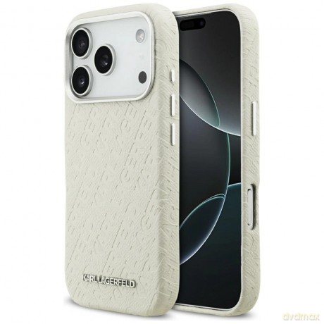 Etui Karl Lagerfeld FW Stamped Karl MagSafe na iPhone 17 Pro - beżowe