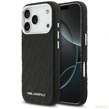 Etui Karl Lagerfeld FW Stamped Karl MagSafe na iPhone 17 Pro - czarne