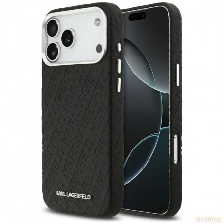 Etui Karl Lagerfeld FW Stamped Karl MagSafe na iPhone 17 Pro Max - czarne