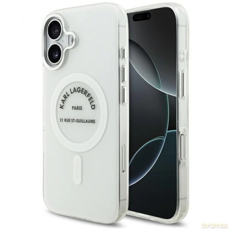 Etui Karl Lagerfeld IML Karl RSG Logo MagSafe do iPhone 17 - przezroczyste
