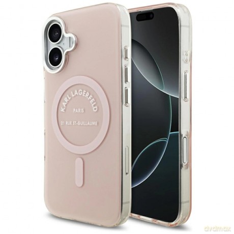 Etui Karl Lagerfeld IML Karl RSG Logo MagSafe do iPhone 17 - różowe