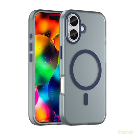 Etui Magnetic Abrasive na iPhone 17 kompatybilne z MagSafe - matowe niebieskie