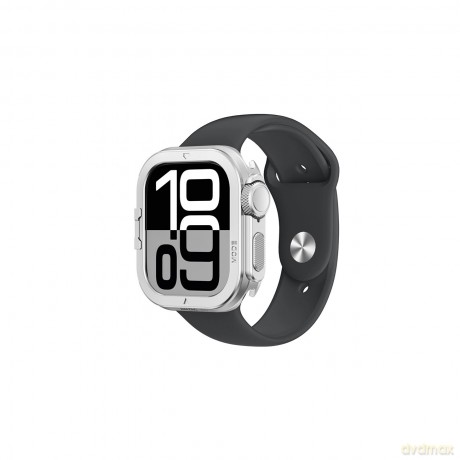Etui metalowe AMAZINGTHING Titan Pro na Apple Watch 11 46mm aluminiowe - srebrne