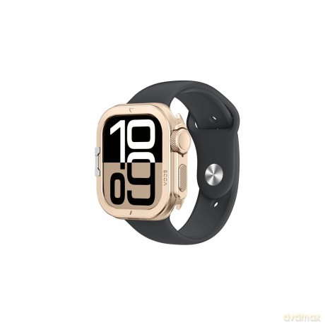 Etui metalowe AMAZINGTHING Titan Pro na Apple Watch 11 46mm aluminiowe - złote