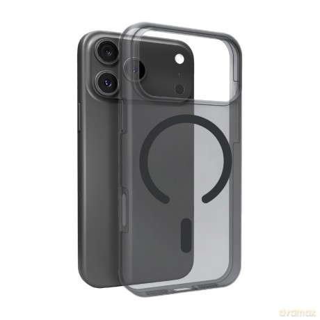 Etui silikonowe Puro Daylight kompatybilne z Magsafe na iPhone 17 Pro Max - półprzezroczyste czarne