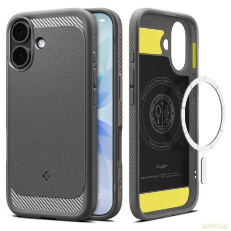 Etui Spigen Rugged Armor Mag MagSafe na iPhone 17 - szare