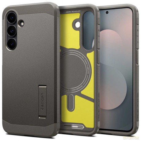 Etui Spigen Tough Armor Mag MagSafe na Samsung Galaxy S25 FE - grafitowy
