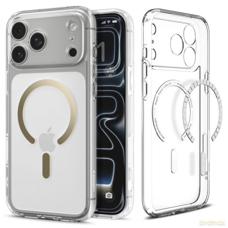 Etui Spigen Ultra Hybrid MagSafe na iPhone 17 Pro Max - przezroczysto-złote