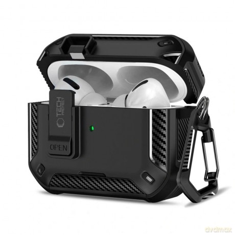 Etui Tech-Protect Carbonox MagSafe na AirPods Pro - czarne